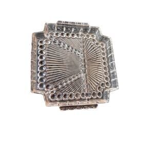 Art Deco Glass Divided Tray